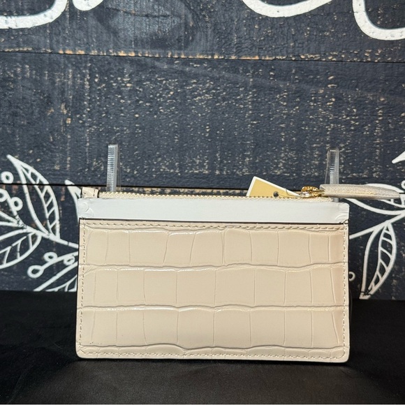 Michael Kors Ivory Croc-Embossed Card Case - Picture 5 of 5